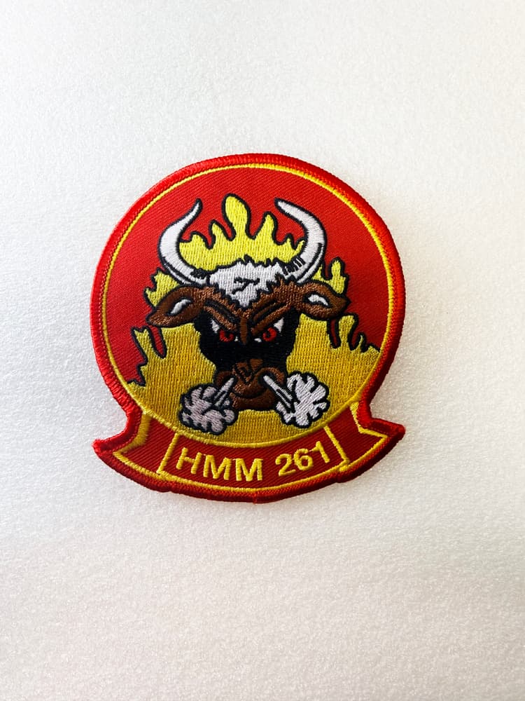 HMM-261 Raging Bulls Patch – Embroidered Insignia, Iron-On