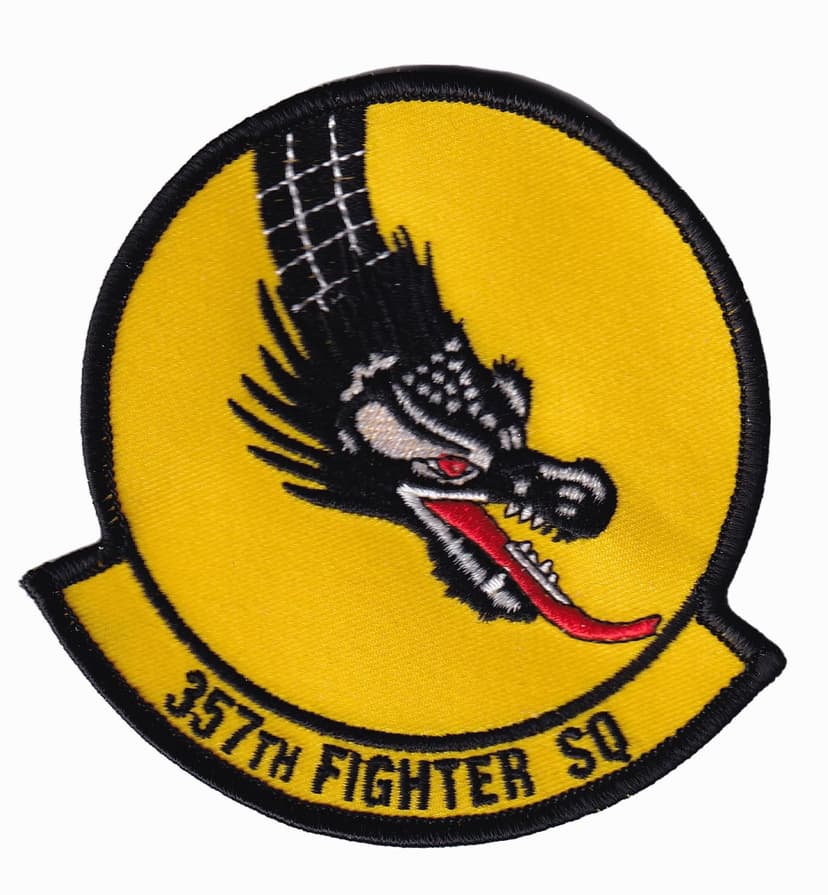 357th Fighter Squadron Dragons Patch - With Hook and Loop, 4"