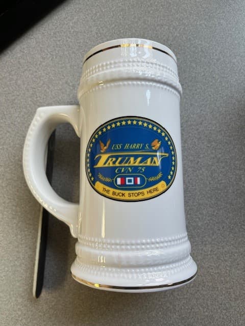 USS Harry Truman CVN-75 Stein, Ceramic