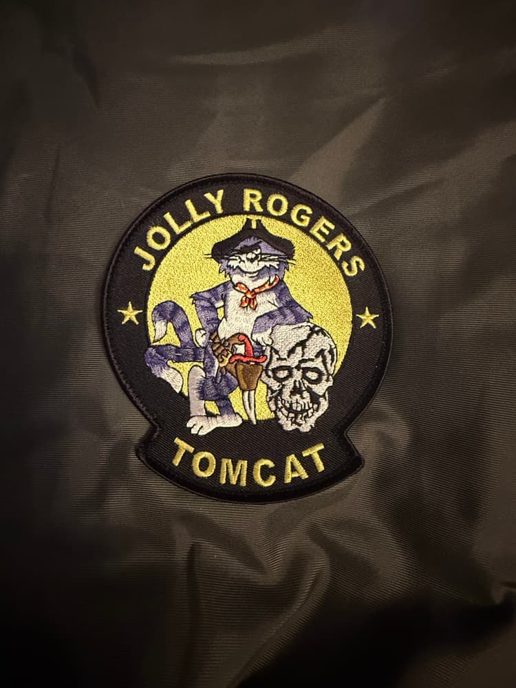 VF-84 Jolly Rogers Tomcat Patch, 5", Navy, F-14, Hook and Loop