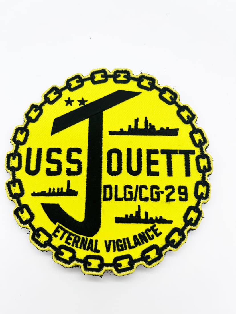 DLG / CG-29 USS Jouett Patch – Embroidered, 4.5 Inch, Hook and Loop