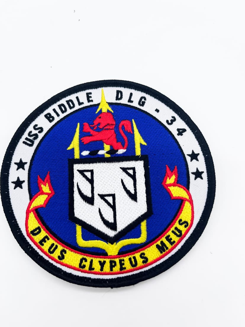 DLG-34 USS Biddle Patch – Embroidered, 4.5 Inch, Hook and Loop