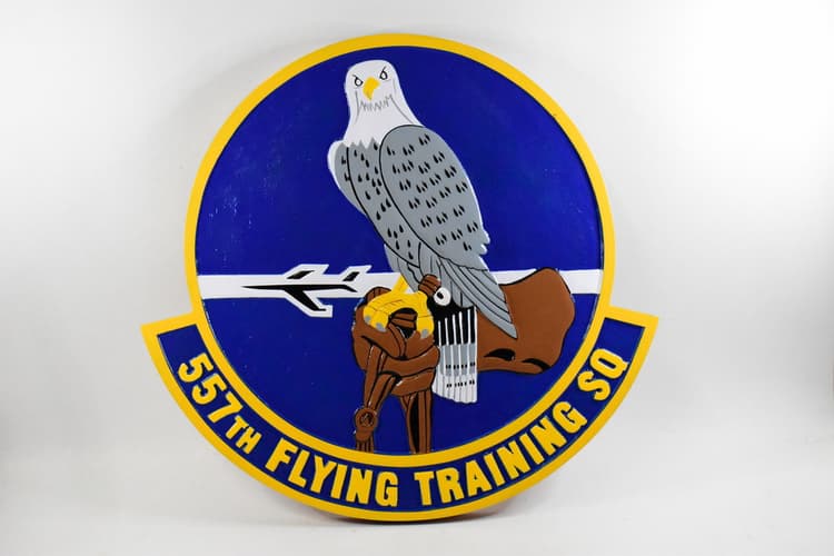 557th Flying Training Squadron, 18 inch Mahogany Plaque