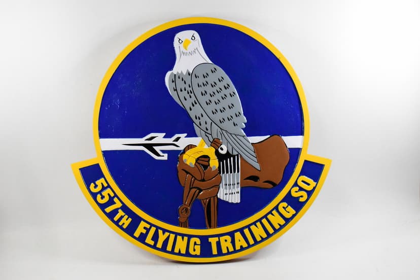 557th Flying Training Squadron, 18 inch Mahogany Plaque