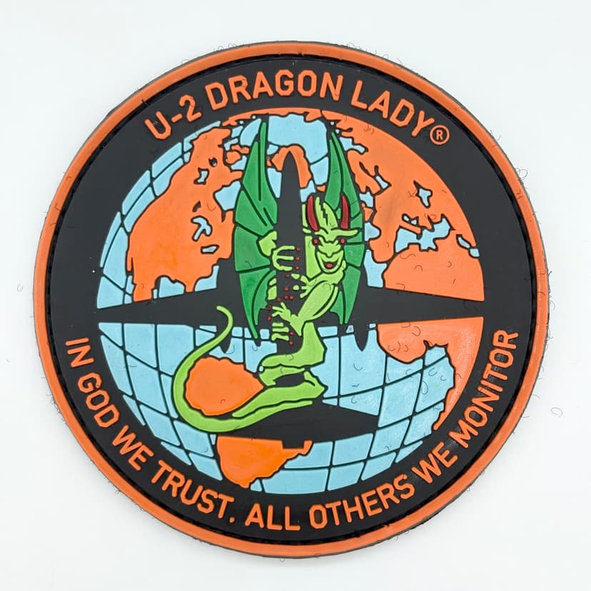 Lockheed Martin® U-2 Dragon Lady® PVC Patch – 3", Hook & Loop