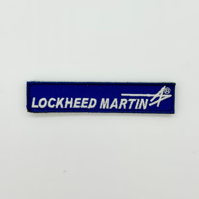 Lockheed Martin Logo Lockheed Martin® Logo, Embroidered, Glow in the Dark, 4 in, Hook and Loop Patch
