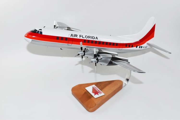 Lockheed Martin® L-188C Electra, Air Florida, 18-inch Mahogany Model