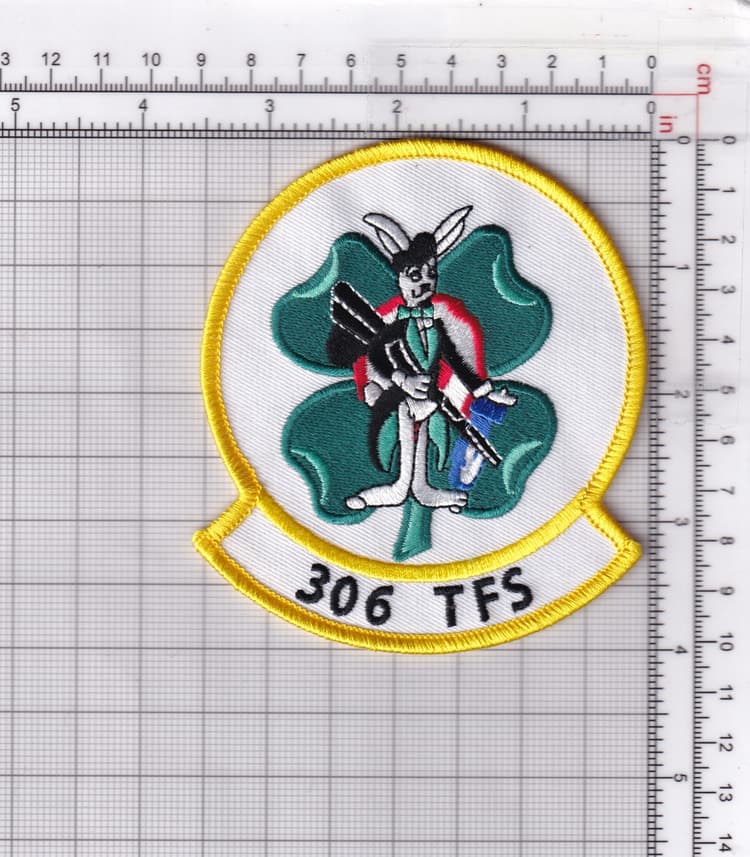 306th Tactical Fighter Squadron The Gunners, 4 inch Patch