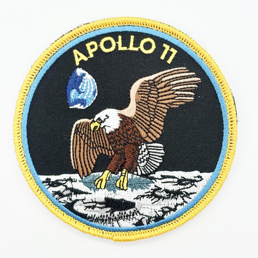 Apollo 11 Patch – Embroidered, Hook and Loop, 4 Inch