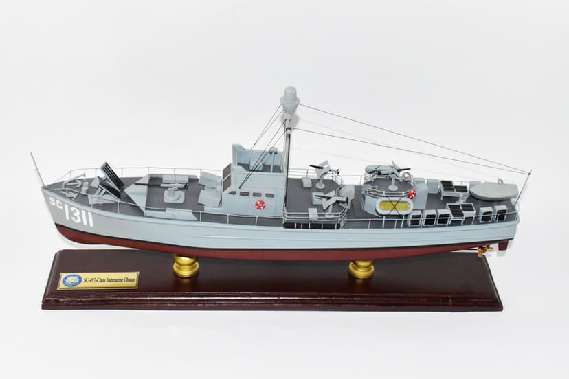 SC 1311, SC-497 Class Submarine Chaser,18 inch Mahogany Model
