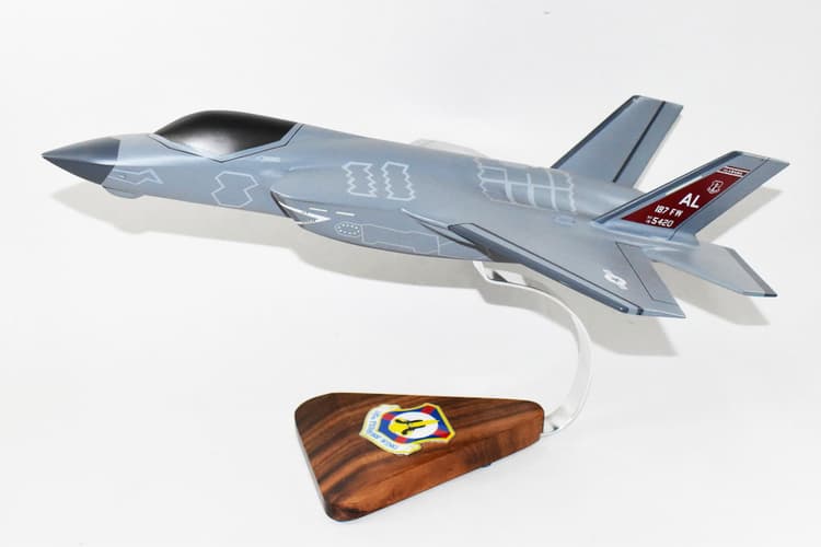 Lockheed Martin® F-35A Lightning II®, 187th FW AL ANG, 18 inch Mahogany Model