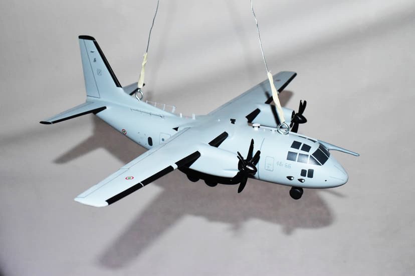 Italian Air Force, C-27J Spartan, 12.8"L x16.1 Mahogany Model