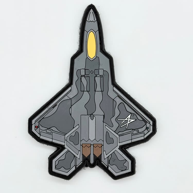 Lockheed Martin® F-22 Raptor®, 5 inch PVC Patch with Hook and Loop