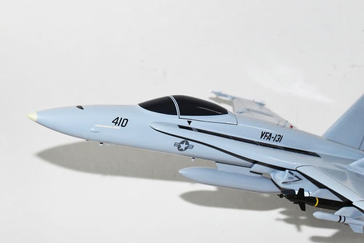 VFA-131 Wildcats USS Eisenhower 1992 FA-18A Model, Navy, 1/37th (18") Scale, Mahogany