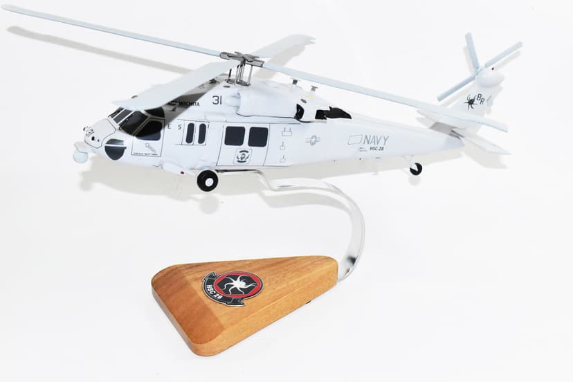 Sikorsky® MH-60S Seahawk®, HSC-28 Dragon Whales USS Wichita, 16" Mahogany Model