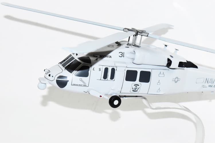 Sikorsky® MH-60S Seahawk®, HSC-28 Dragon Whales USS Wichita, 16" Mahogany Model