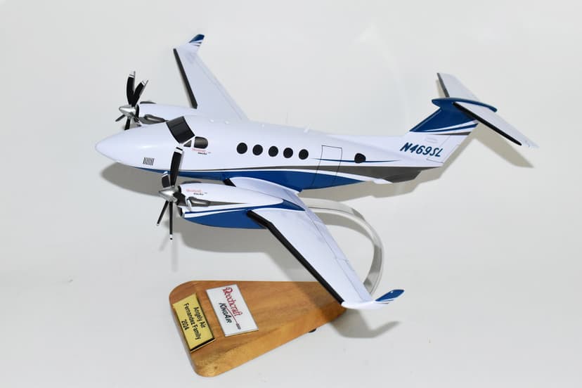 Beechcraft® King Air B200 N469SL,18 inch Mahogany Model