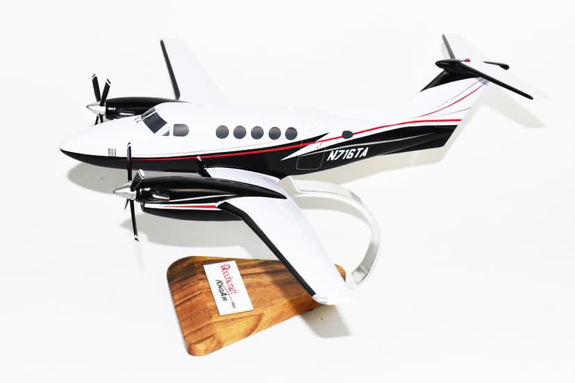 Beechcraft® King Air B200 N716TA, 18 inch Mahogany Model