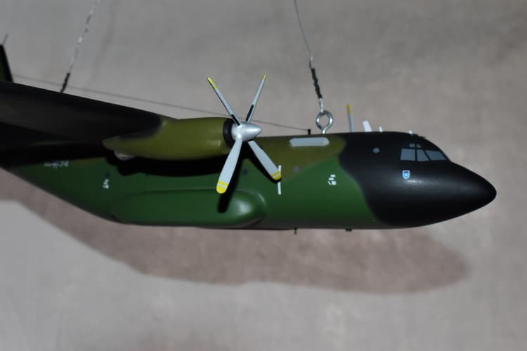 German Air Force, C-160 Transall, 18"Lx22.5"W Mahogany Model