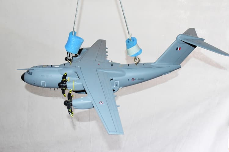 French Air Force, A400M, 25" L 24"W inch Mahogany Model