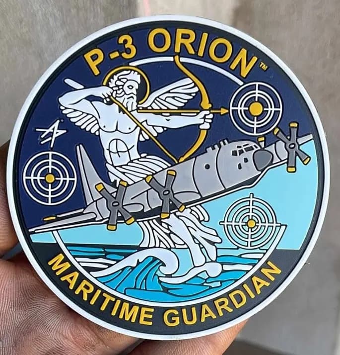 Lockheed Martin P-3 Orion Maritime Guardian, 3.5 inch, Hook and Loop PVC Patch