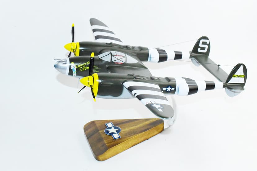 Lockheed® P-38 Lightning®, California Cutie 55th FS, 20th FG, Mahogany Scale Model