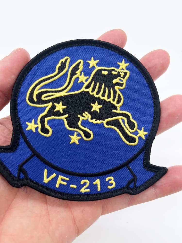 VF-213 Black Lions Squadron Patch – Hook and Loop, 4"