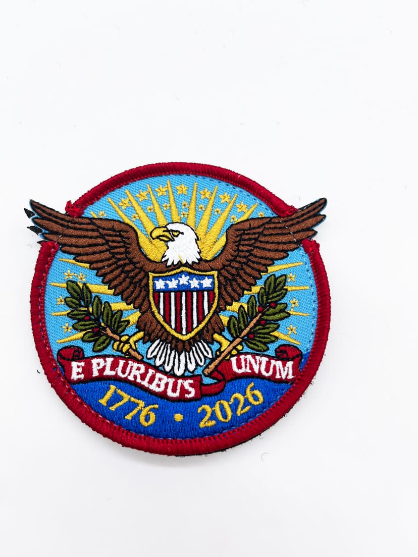 250th Anniversary of the United States Patch – With Hook and Loop, 3.5 inches