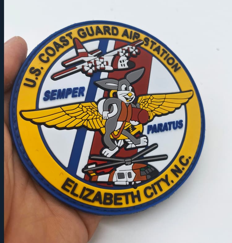 Coast Guard Air Station Elizabeth City NC, 4 inch PVC Patch, Hook and Loop