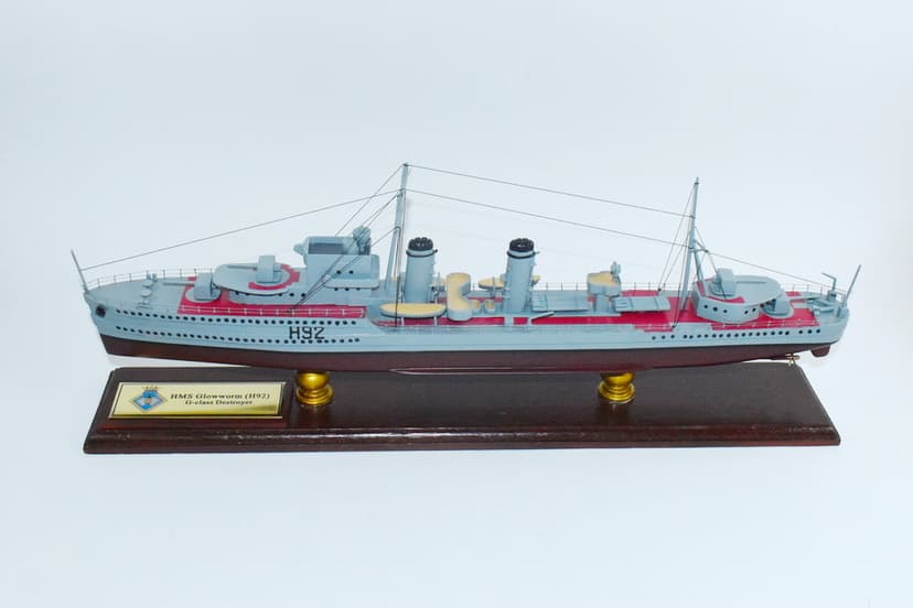 HMS Glowworm (H-92), G- Class Destroyer Model