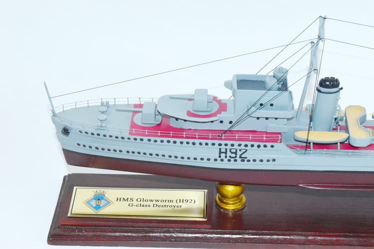 HMS Glowworm (H-92), G- Class Destroyer Model