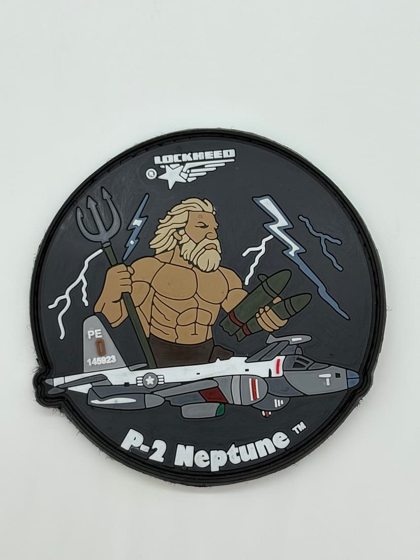 Lockheed Martin® P-2 Neptune™ PVC Patch, 3.5 in, Hook and Loop