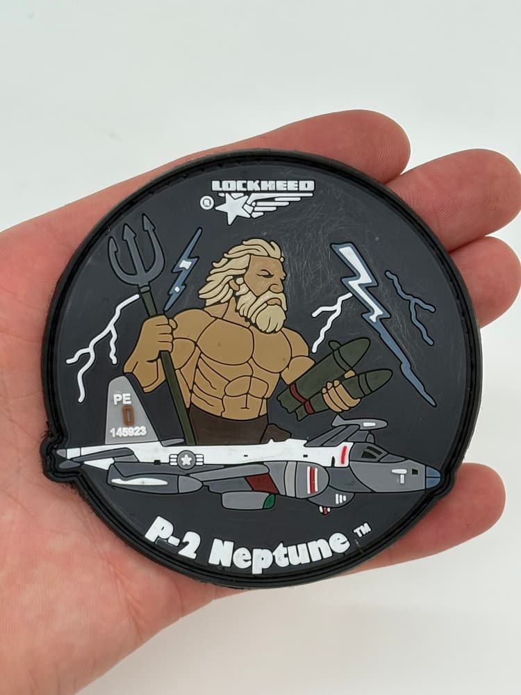 Lockheed Martin® P-2 Neptune™ PVC Patch, 3.5 in, Hook and Loop