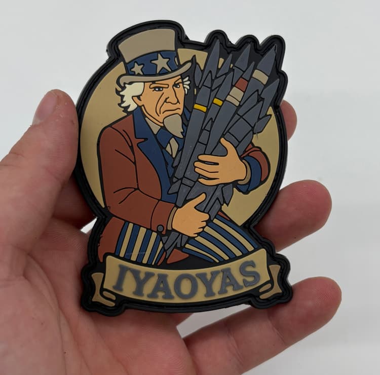 Uncle Sam IYAOYAS PVC Patch, 3.5 in, Hook and Loop Patch