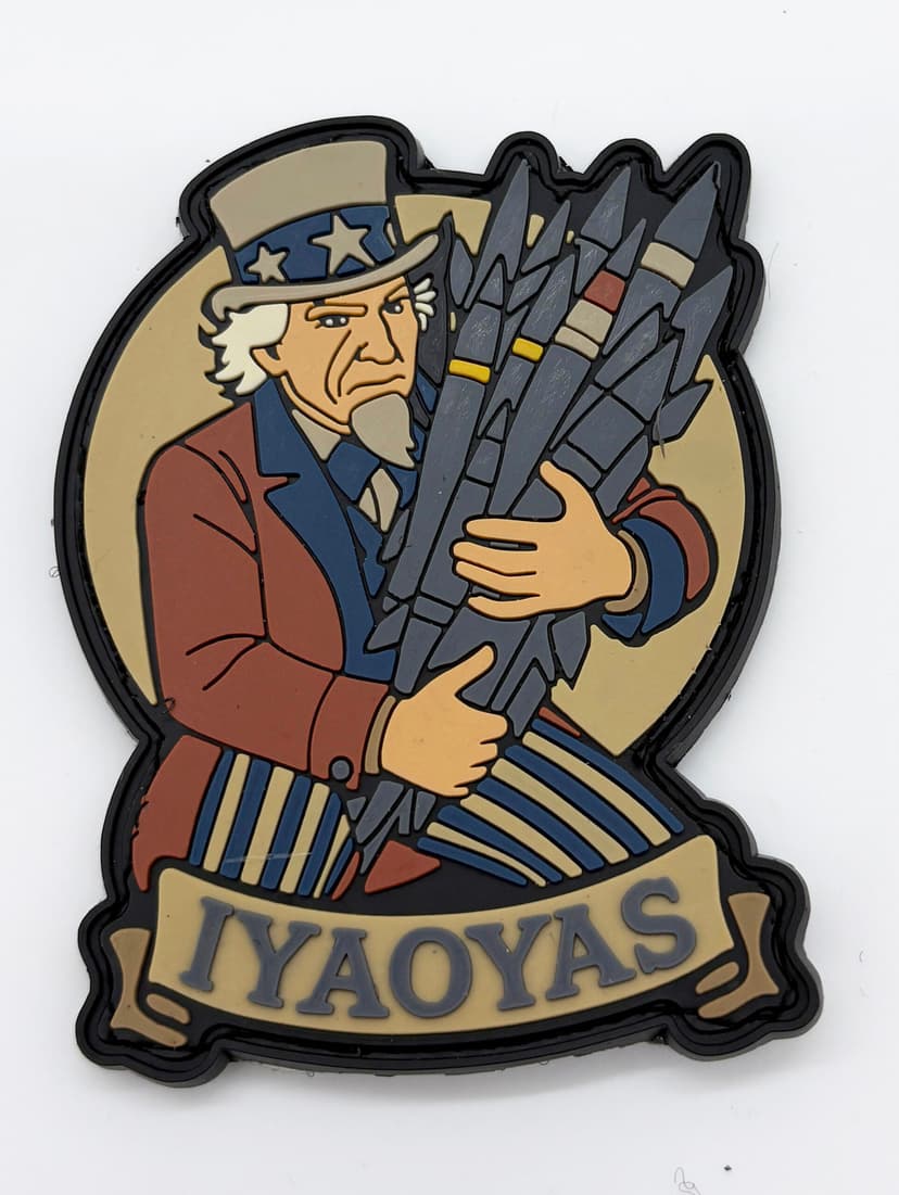 Uncle Sam IYAOYAS PVC Patch, 3.5 in, Hook and Loop Patch