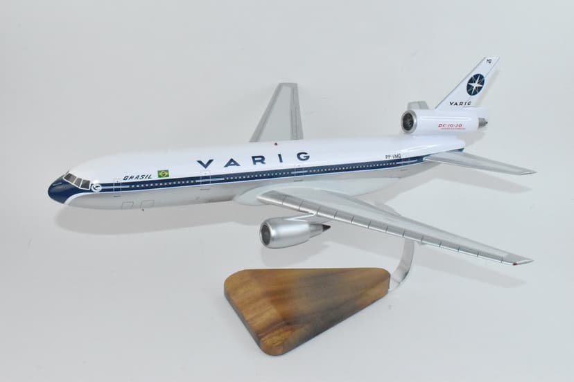 Varig Airlines (1987) DC-10-30 Mahogany Model – 18-inch Length