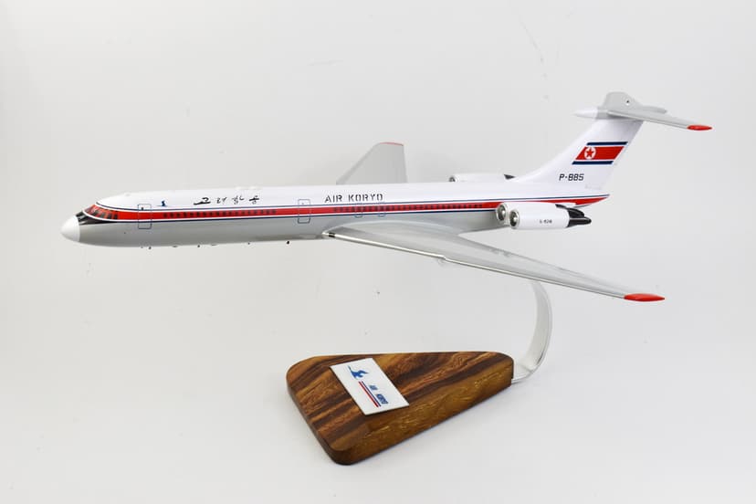 Air Koryo Ilyushin Il-62, 18 inch Mahogany Model