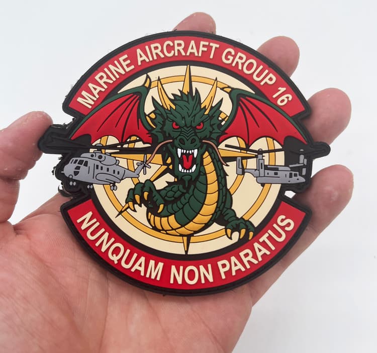 Marine Aircraft Group MAG-16 PVC Patch, 4 inch, Hook and Loop