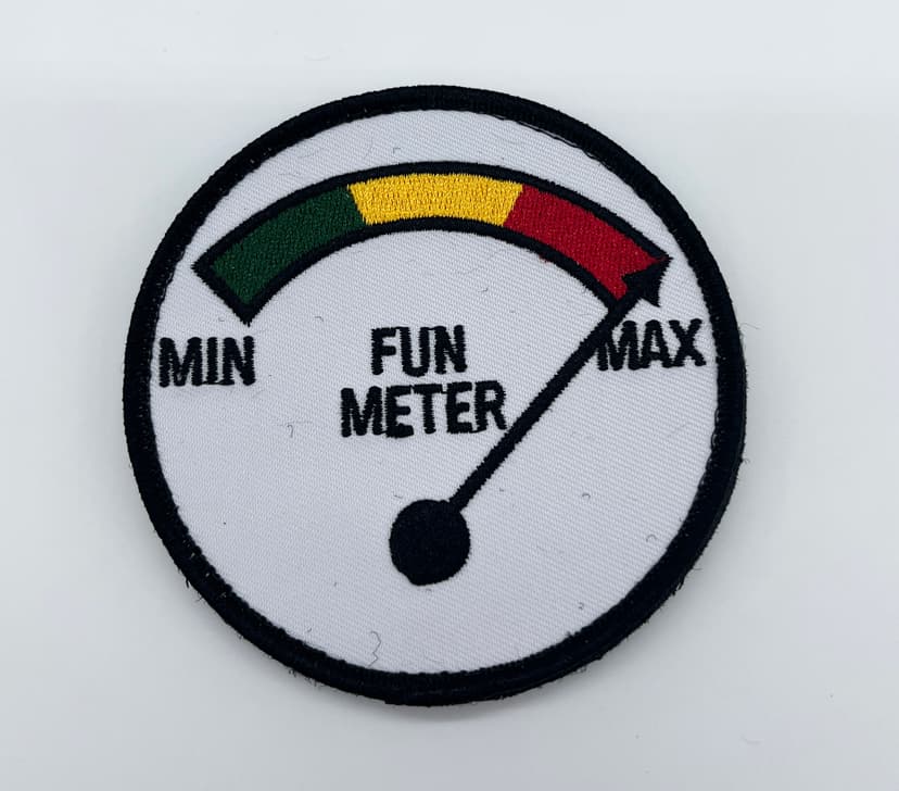 Fun Meter Patch – Hook and Loop Backing, 3.5 in