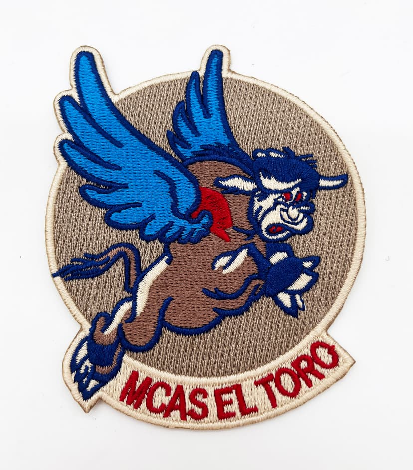 MCAS El Toro Original Design Patch, The Great Western Air Base, 4" x 3" Rectangular Tactical Emblem with Hook and Loop Backing, USMC Aviation Heritage Insignia