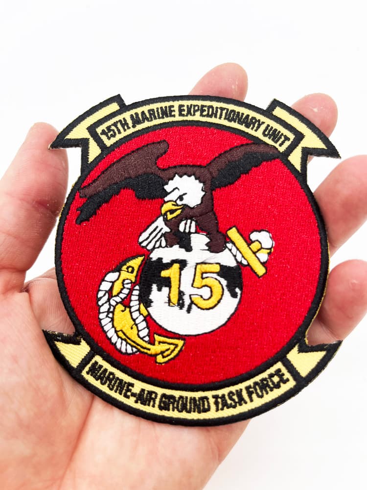 15th Marine Expeditionary Unit, 15th MEU Patch – Embroidered Insignia, Hook and Loop, 4"