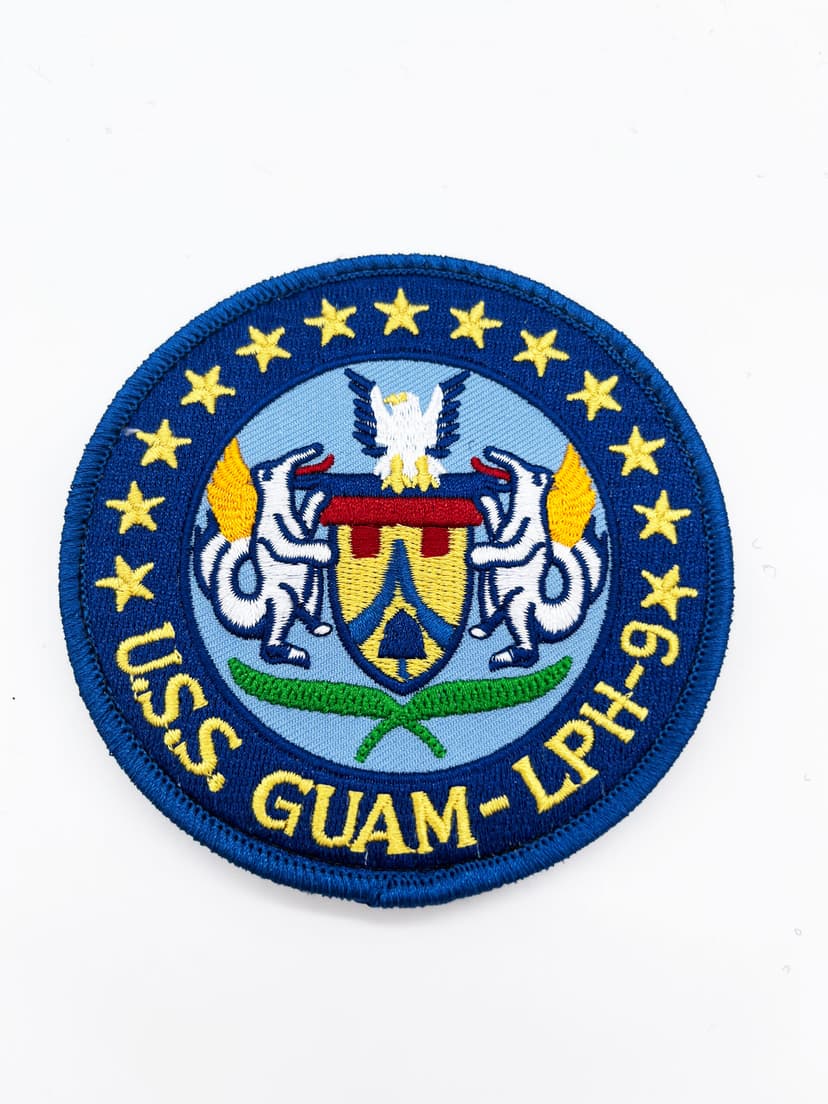 USS Guam LPH-9 Patch – Hook and Loop, 4in