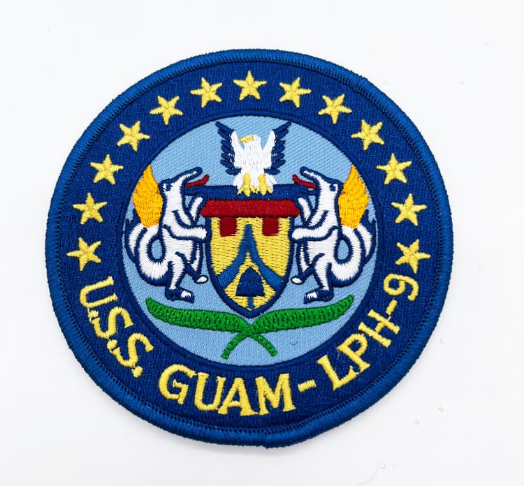 USS Guam LPH-9 Patch – Hook and Loop, 4in