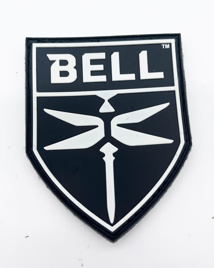 Official Bell® Helicopter Textron PVC Glow-in-the-Dark Patch, 3" Circular Tactical Rubber Emblem with Hook and Loop Backing, Licensed Vertical Lift & Aerospace Heritage Accessory