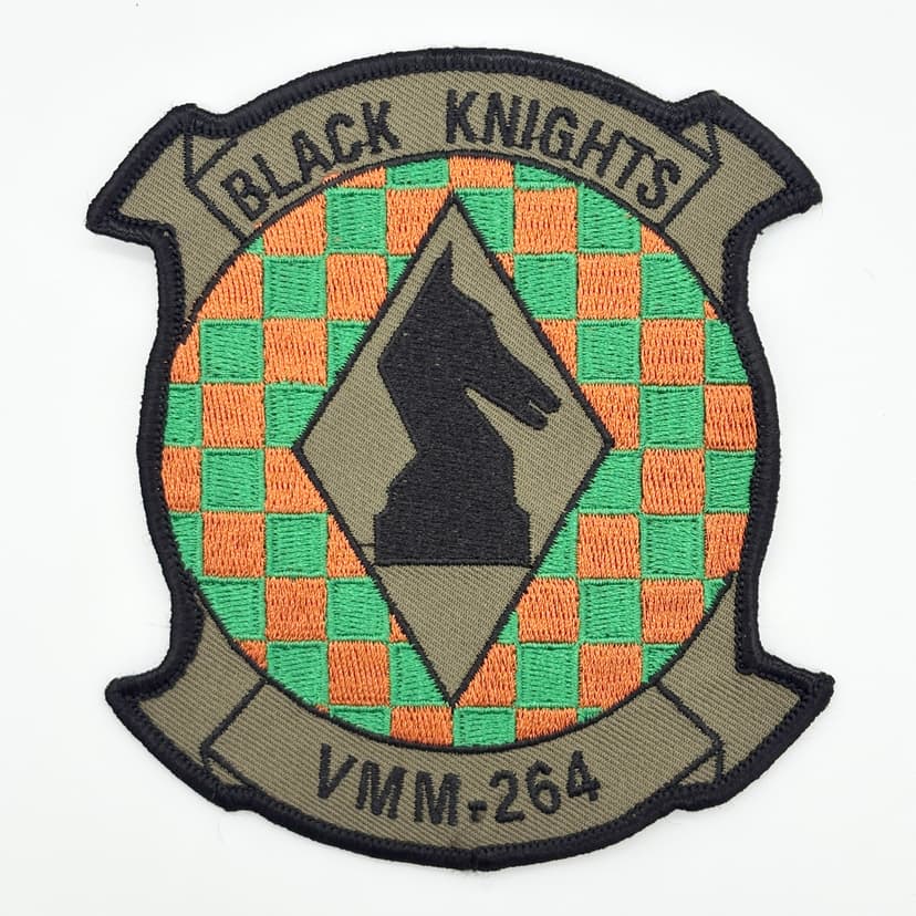 VMM-264 Black Knights (Green) Patch – Embroidered, 5 Inch, Iron On