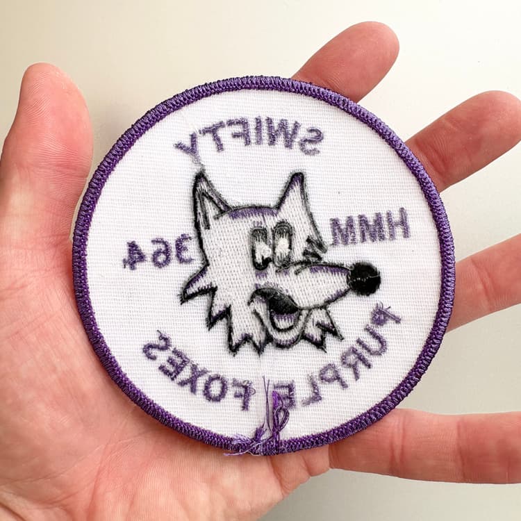 HMM-364 Purple Foxes "Swifty" Patch – Embroidered, Iron On
