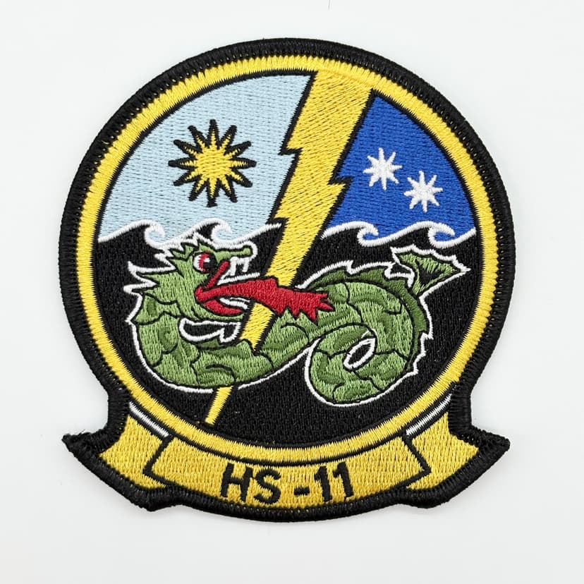 HS-11 Dragonslayers Squadron Patch – Iron-On/Sew On, 4in