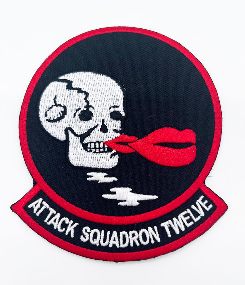 VA-12 Flying Ubangis Squadron Patch – Hook and Loop, Embroidered, 4 Inch