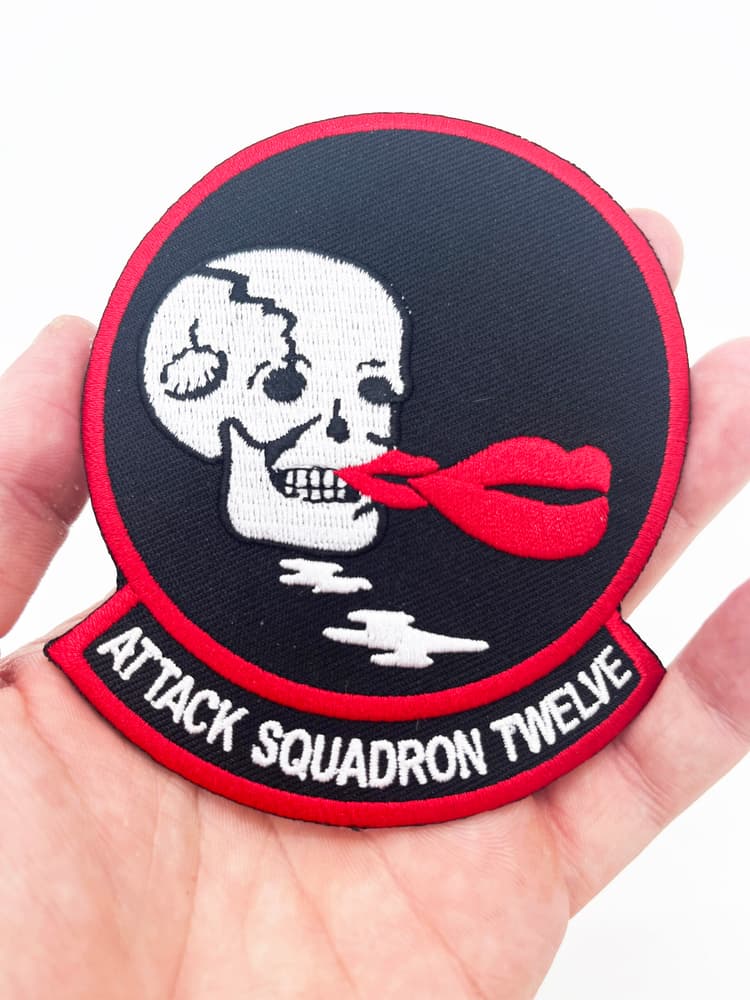 VA-12 Flying Ubangis Squadron Patch – Hook and Loop, Embroidered, 4 Inch