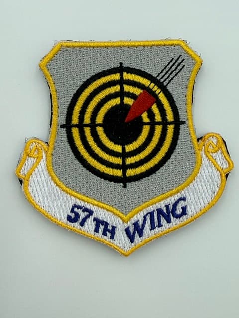 57th Wing Patch – Hook and Loop, 3 inch, Embroidered